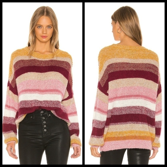 💕SANCTUARY💕 Cozy Striped Multi-Color Sweater - Picture 3 of 8